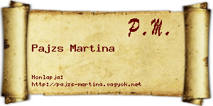 Pajzs Martina névjegykártya